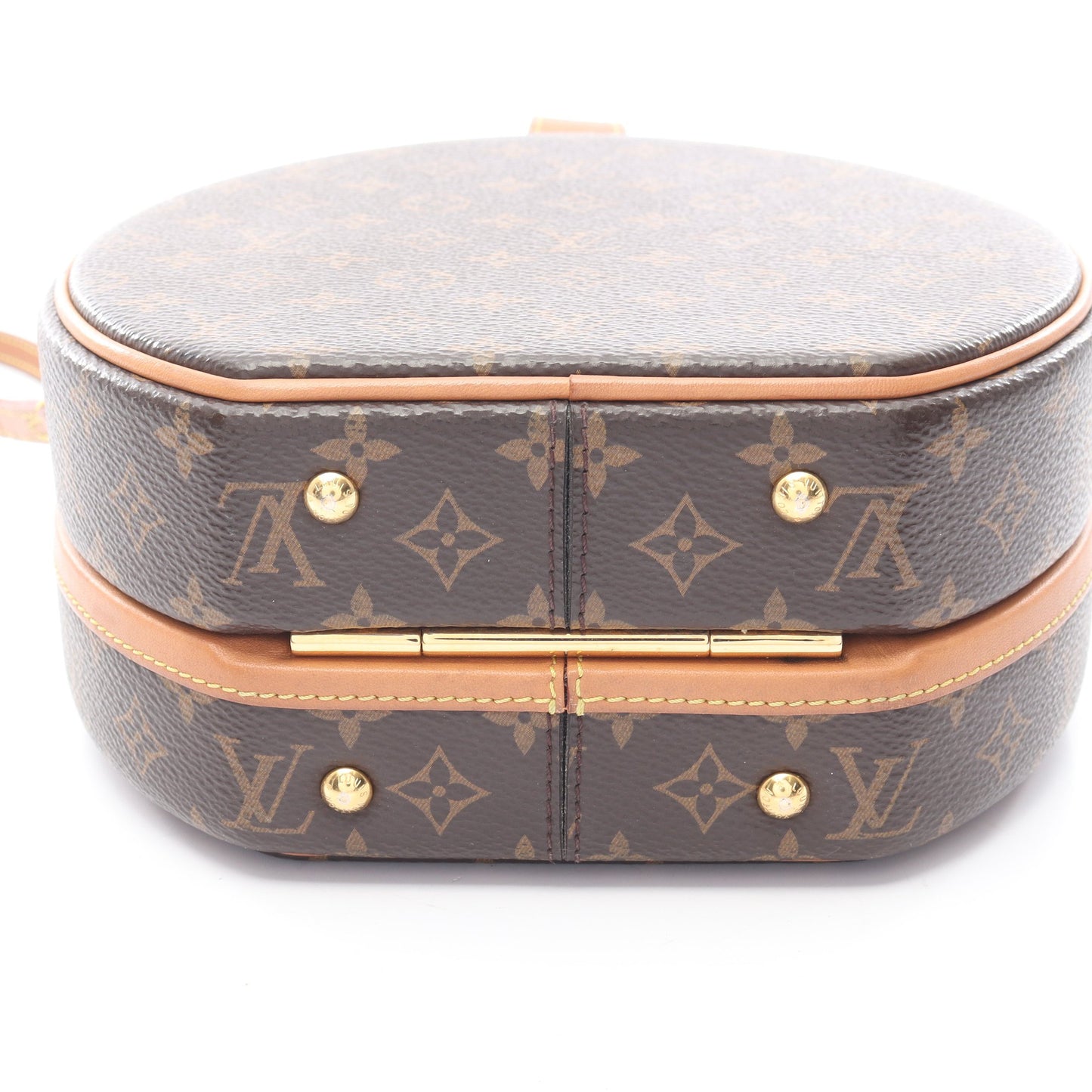 プティット ボワット シャポー モノグラム ハンドバッグ PVC レザー ブラウン ルイヴィトン バッグ LOUIS VUITTON