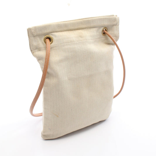 アリーヌPM ショルダーバッグ トワルシェブロン レザー ベージュ ライトブラウン ゴールド金具 エルメス