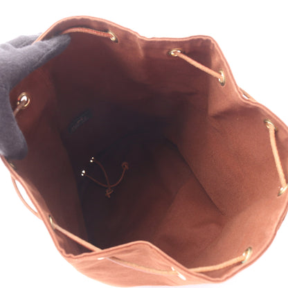 ポロションミミルGM ショルダーバッグ キャンバス レザー ブラウン ゴールド金具 エルメス バッグ HERMES