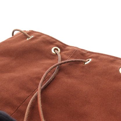 ポロションミミルGM ショルダーバッグ キャンバス レザー ブラウン ゴールド金具 エルメス バッグ HERMES