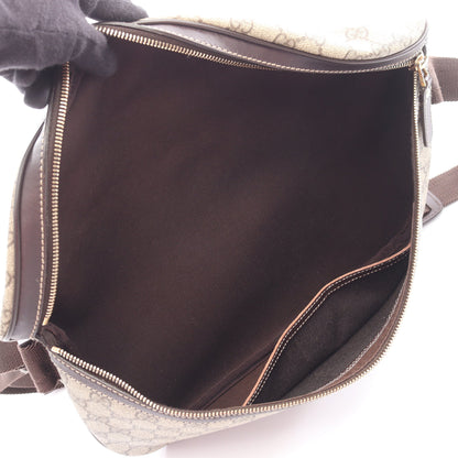 GGスプリーム ボディバッグ ウエストバッグ PVC レザー ベージュ ダークブラウン グッチ バッグ GUCCI