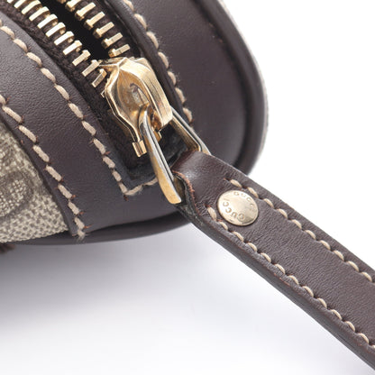 GGスプリーム ボディバッグ ウエストバッグ PVC レザー ベージュ ダークブラウン グッチ バッグ GUCCI