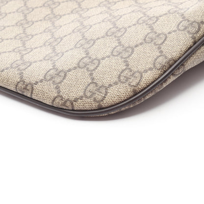 GGスプリーム ボディバッグ ウエストバッグ PVC レザー ベージュ ダークブラウン グッチ バッグ GUCCI