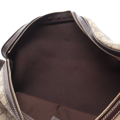 GGスプリーム ボディバッグ ウエストバッグ PVC レザー ベージュ ダークブラウン グッチ バッグ GUCCI