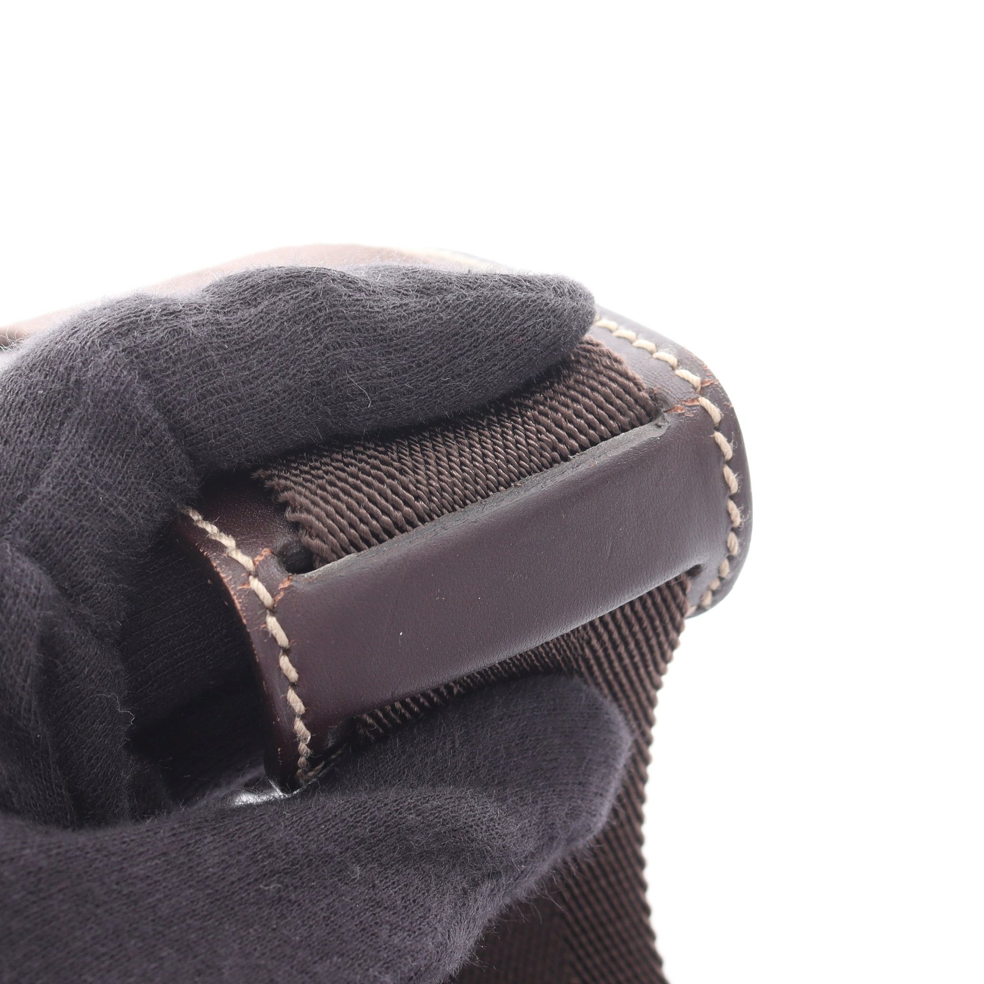 GGスプリーム ボディバッグ ウエストバッグ PVC レザー ベージュ ダークブラウン グッチ バッグ GUCCI