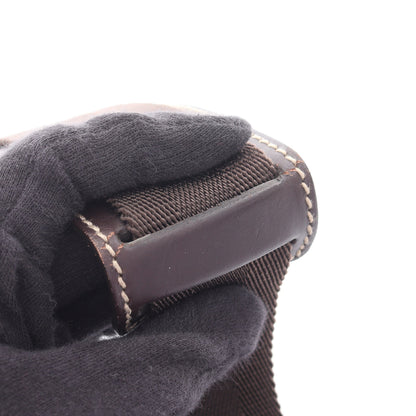 GGスプリーム ボディバッグ ウエストバッグ PVC レザー ベージュ ダークブラウン グッチ バッグ GUCCI