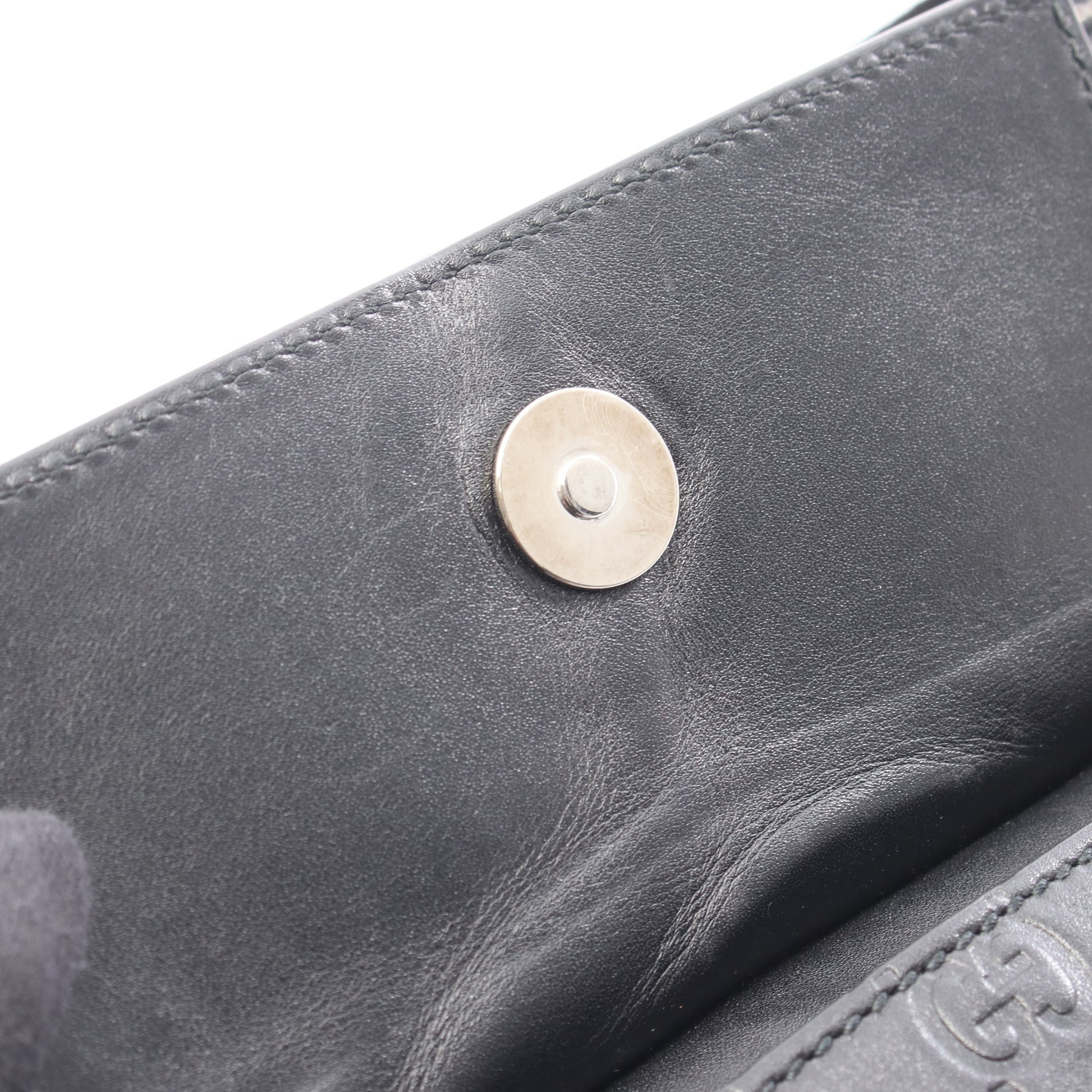 グッチシマ ダブルポーチ ベルトバッグ ウエストバッグ ボディバッグ レザー ブラック グッチ バッグ GUCCI