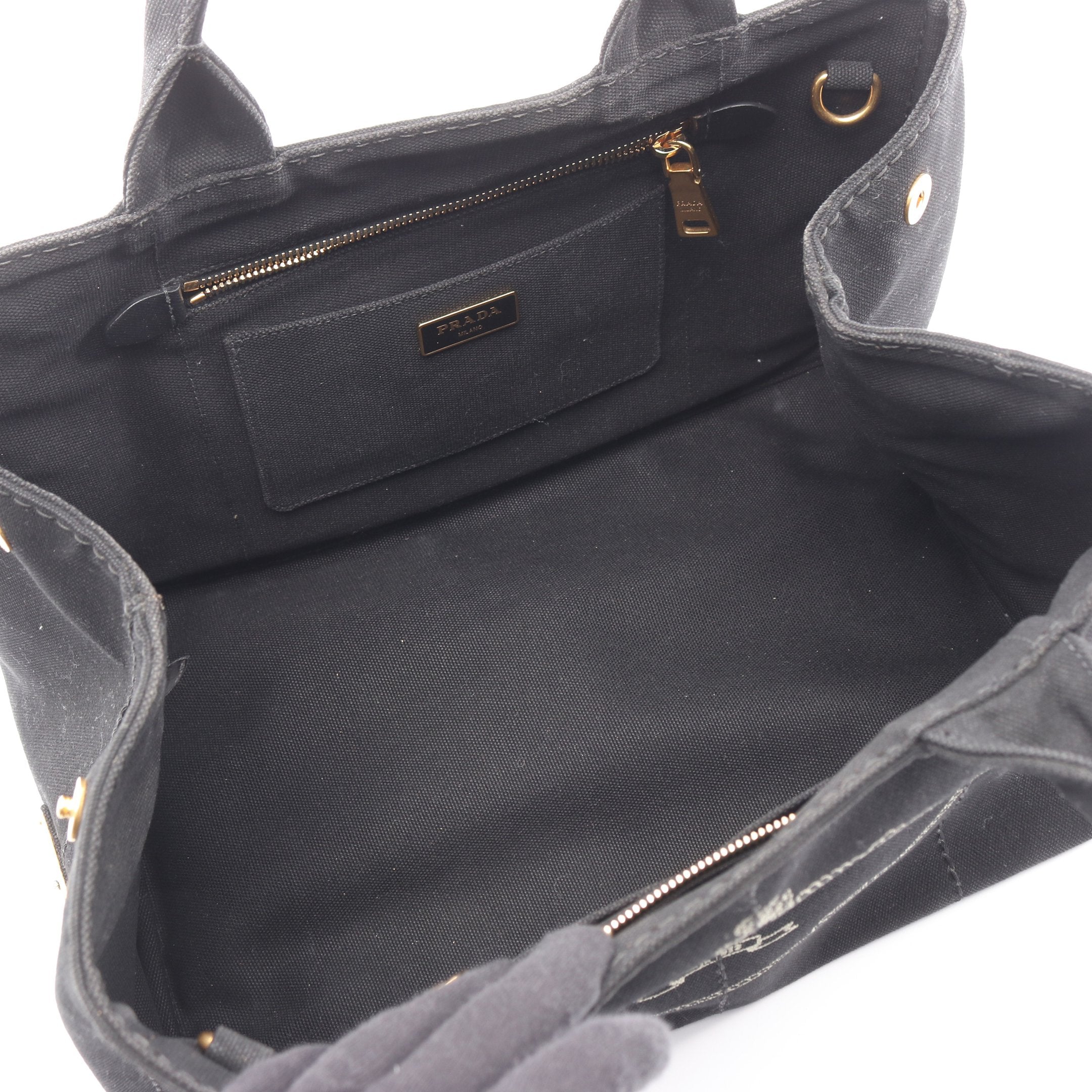 CANAPA カナパ ハンドバッグ トートバッグ キャンバス ブラック 2WAY