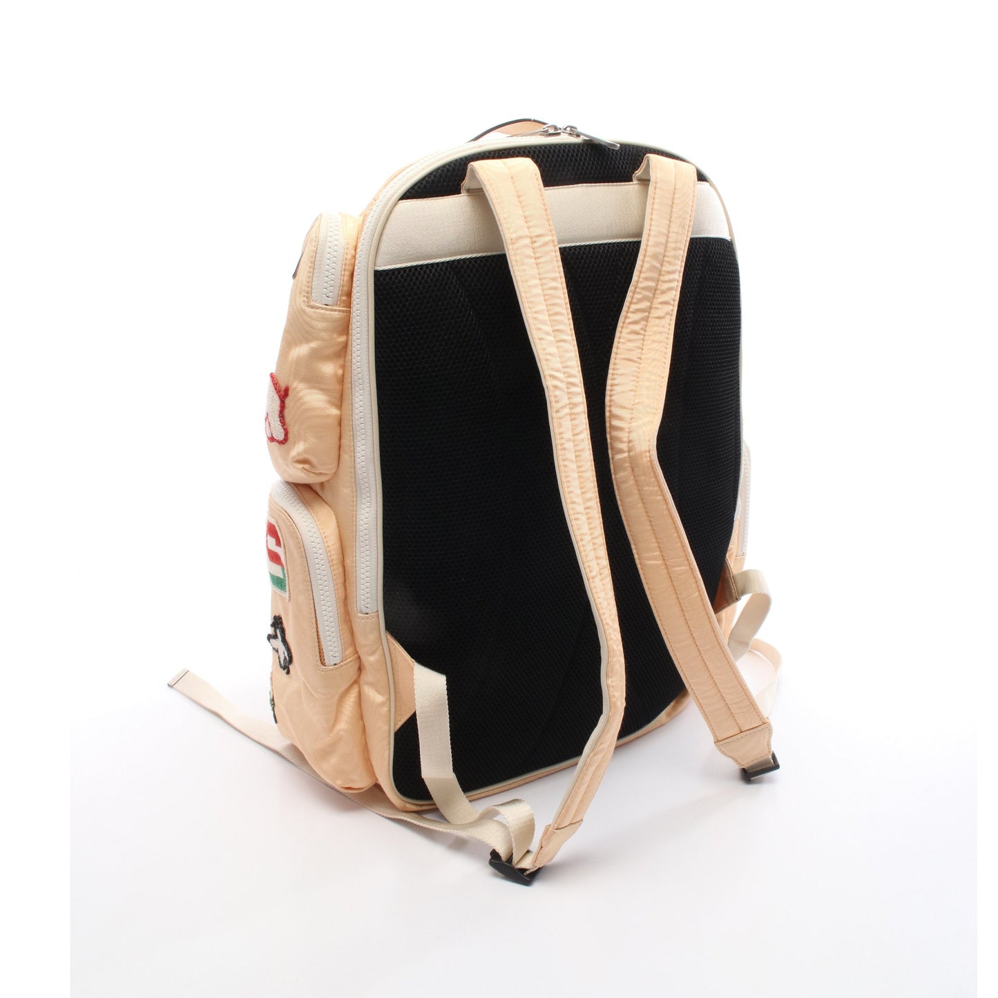 GUCCI × NY Yankees バックパック リュックサック ナイロン レザー コーラルオレンジ オフホワイト マルチカラー グッチ バッグ GUCCI