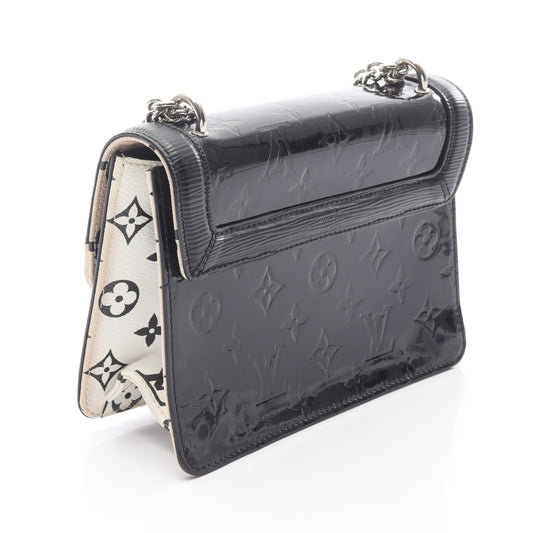 ワインウッドPM モノグラムヴェルニ エピ チェーンショルダーバッグ PVC レザー ブラック ホワイト ルイヴィトン