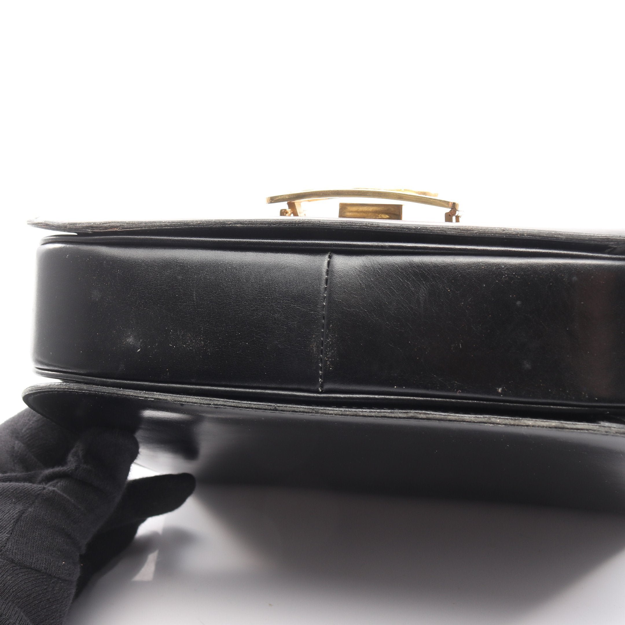 ショルダーバッグ レザー ブラック 馬車金具 セリーヌ – RECLO