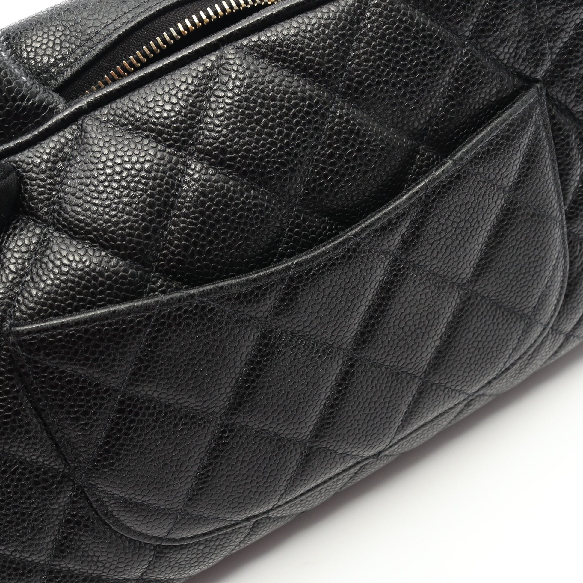 マトラッセ ハンドバッグ ミニボストンバッグ キャビアスキン ブラック ゴールド金具 シャネル バッグ CHANEL