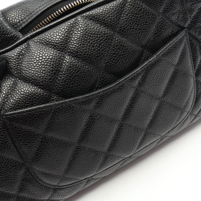 マトラッセ ハンドバッグ ミニボストンバッグ キャビアスキン ブラック ゴールド金具 シャネル バッグ CHANEL