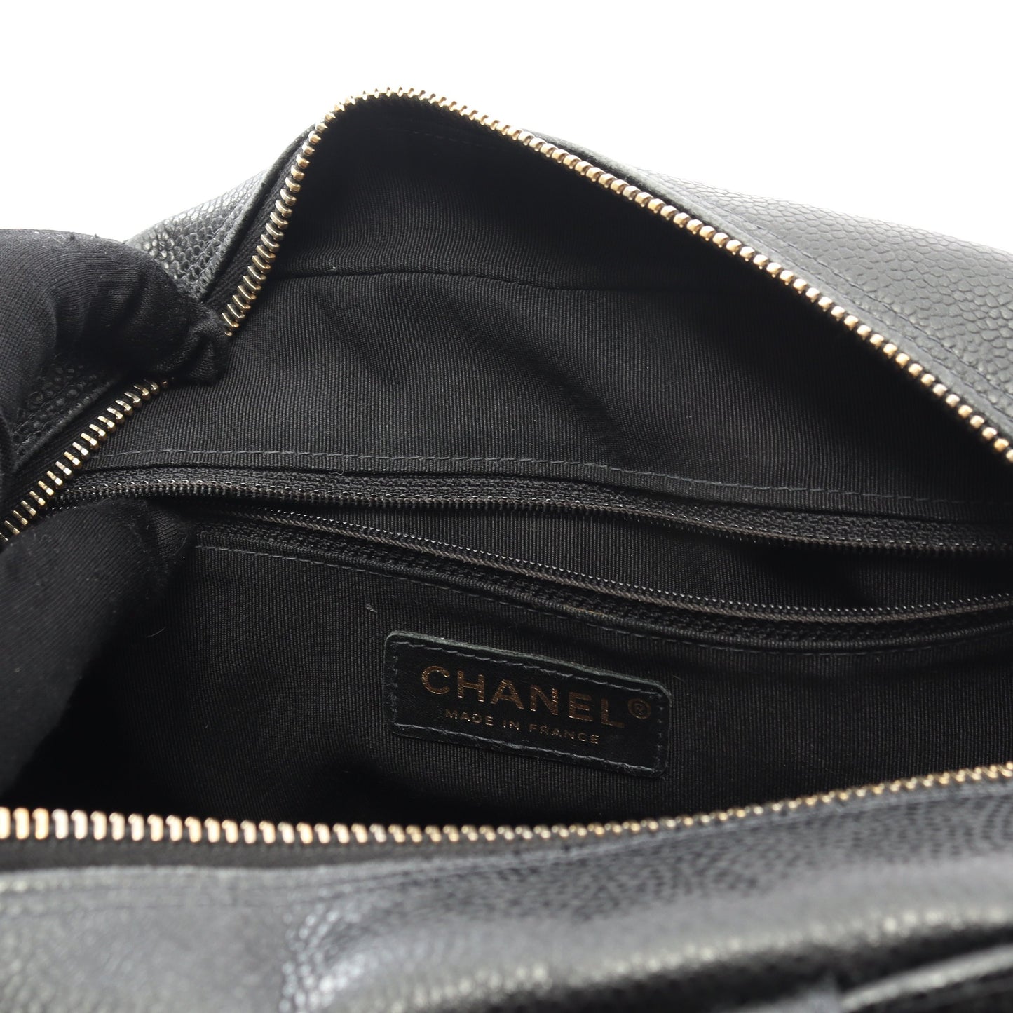 マトラッセ ハンドバッグ ミニボストンバッグ キャビアスキン ブラック ゴールド金具 シャネル バッグ CHANEL