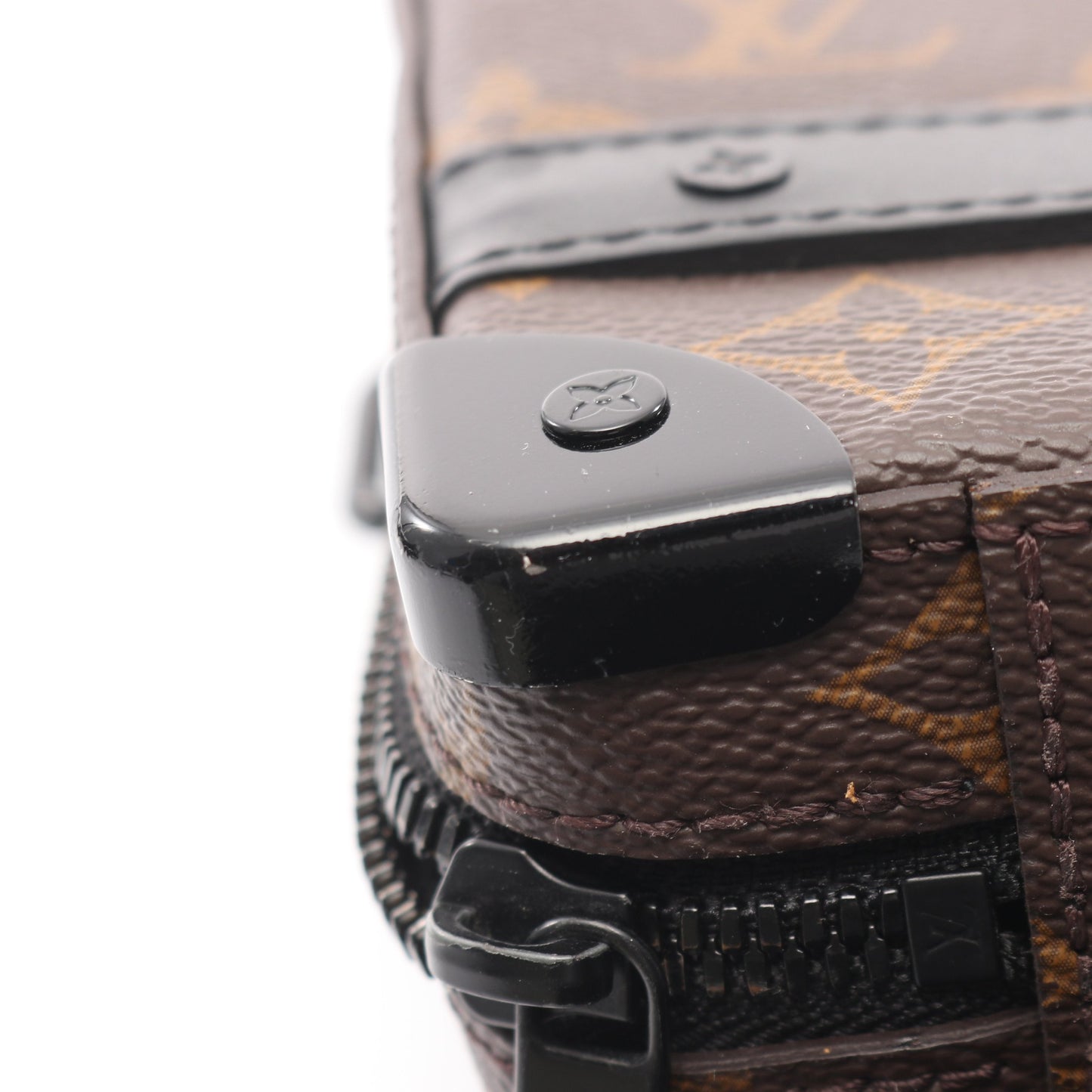 ハンドル ソフトトランク モノグラムマカサー ハンドバッグ PVC レザー ブラウン ブラック 2WAY ルイヴィトン バッグ LOUIS VUITTON