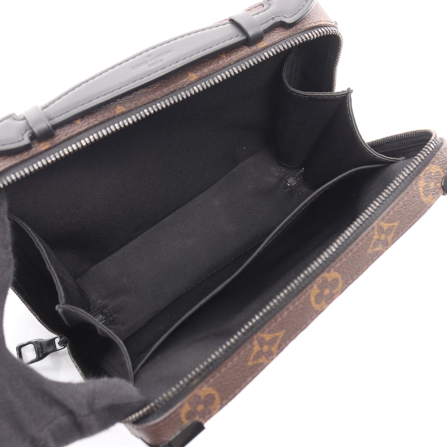 ハンドル ソフトトランク モノグラムマカサー ハンドバッグ PVC レザー ブラウン ブラック 2WAY ルイヴィトン バッグ LOUIS VUITTON