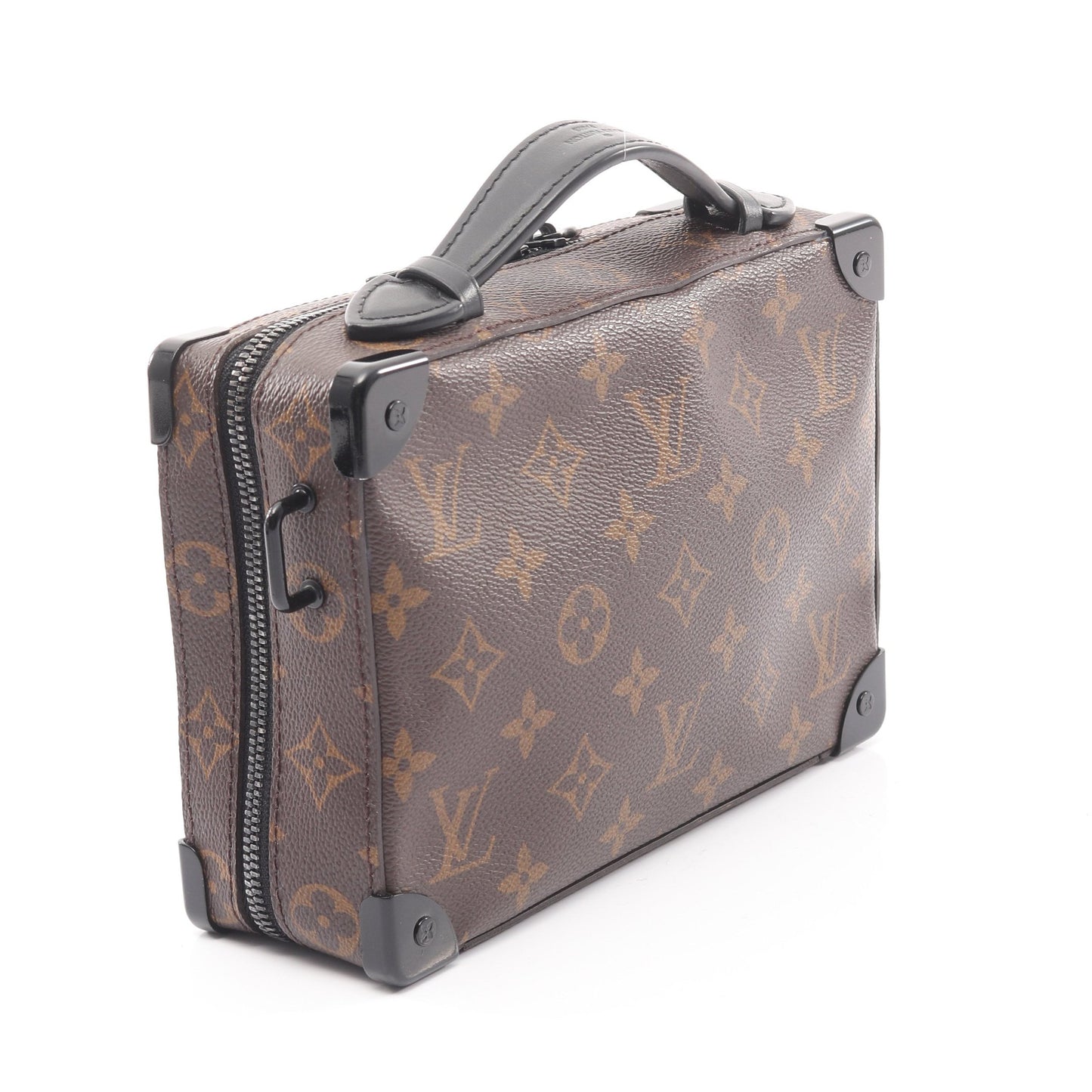 ハンドル ソフトトランク モノグラムマカサー ハンドバッグ PVC レザー ブラウン ブラック 2WAY ルイヴィトン バッグ LOUIS VUITTON