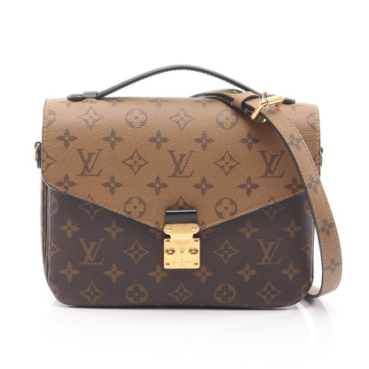 ポシェット メティス MM モノグラムリバース ハンドバッグ PVC レザー ブラウン ブラック 2WAY ルイヴィトン バッグ LOUIS VUITTON