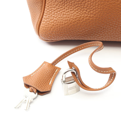 バーキン35 ゴールド ハンドバッグ トゴ ライトブラウン シルバー金具 □F刻印 エルメス バッグ HERMES