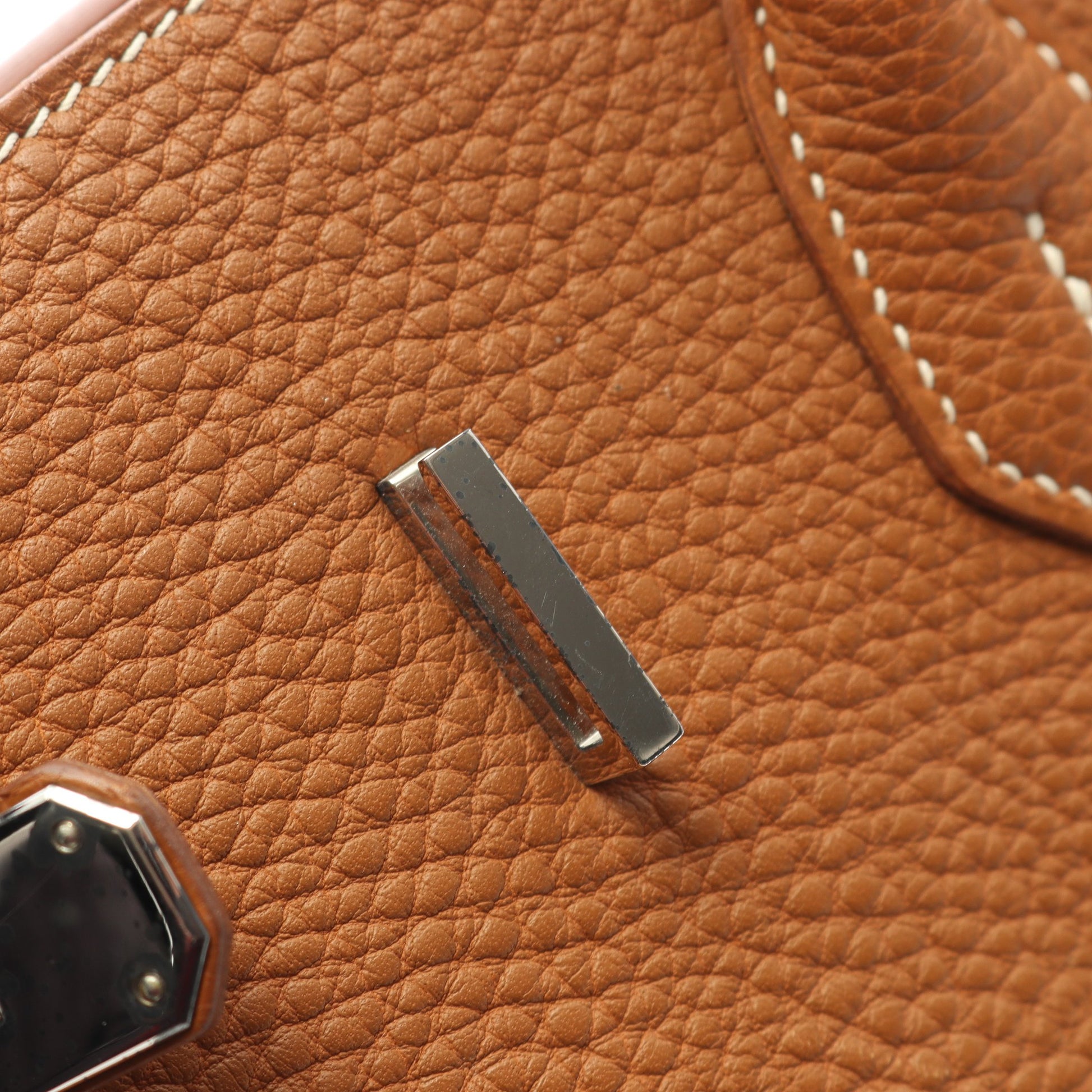 バーキン35 ゴールド ハンドバッグ トゴ ライトブラウン シルバー金具 □F刻印 エルメス バッグ HERMES