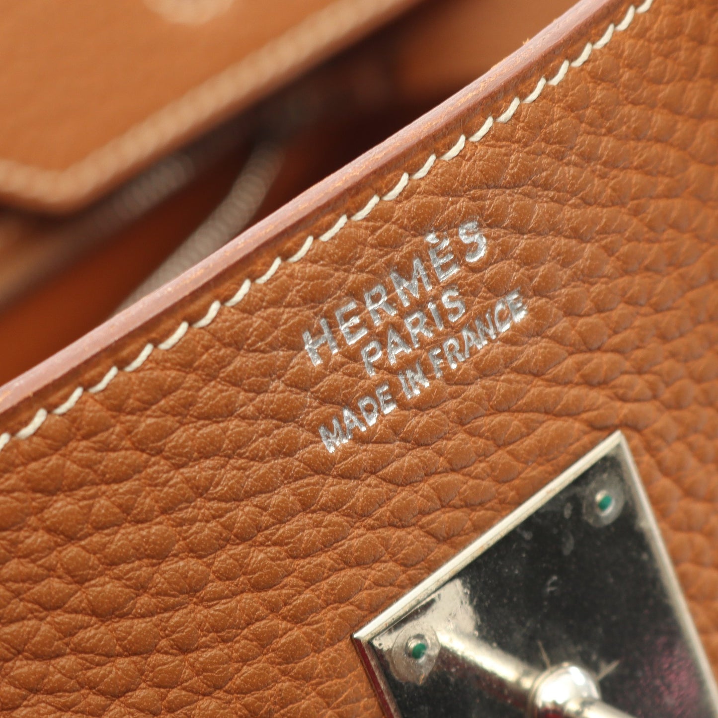 バーキン35 ゴールド ハンドバッグ トゴ ライトブラウン シルバー金具 □F刻印 エルメス バッグ HERMES