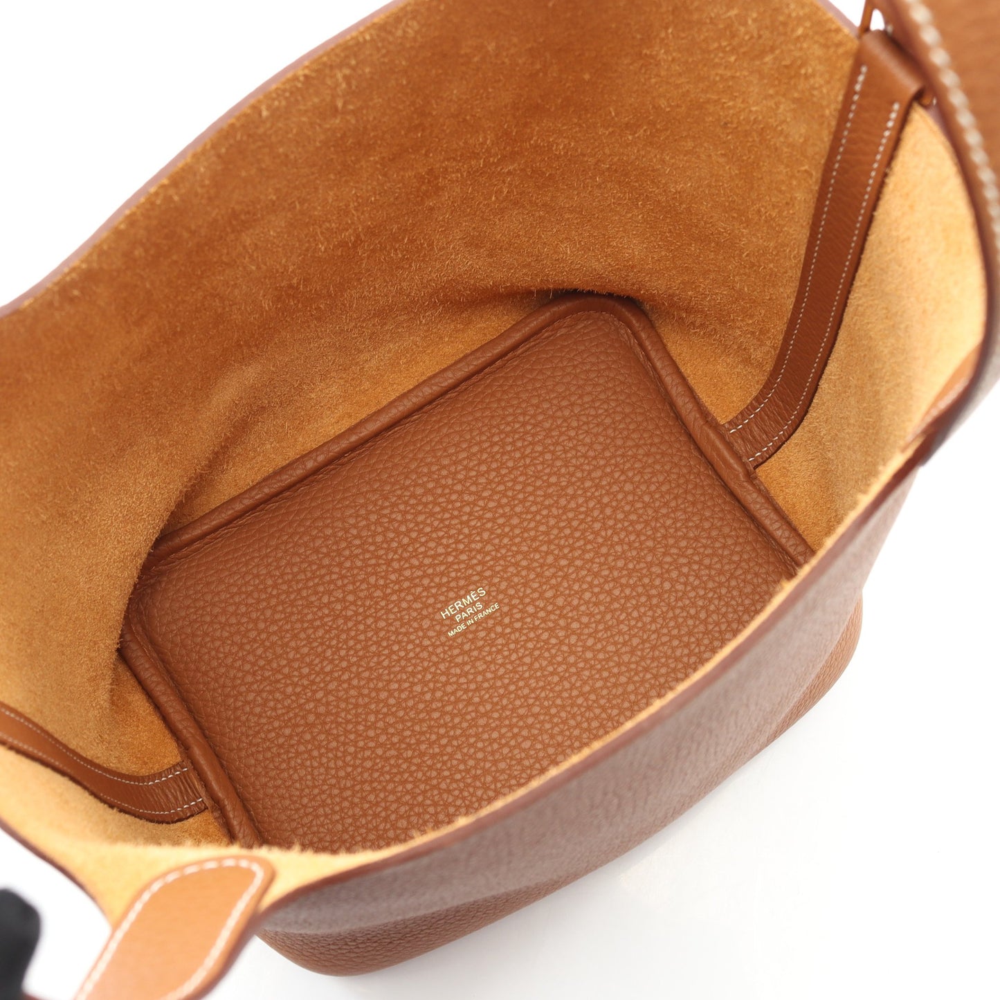 ピコタンロックPM ゴールド ハンドバッグ トリヨンクレマンス ライトブラウン ゴールド金具 K刻印 エルメス バッグ HERMES
