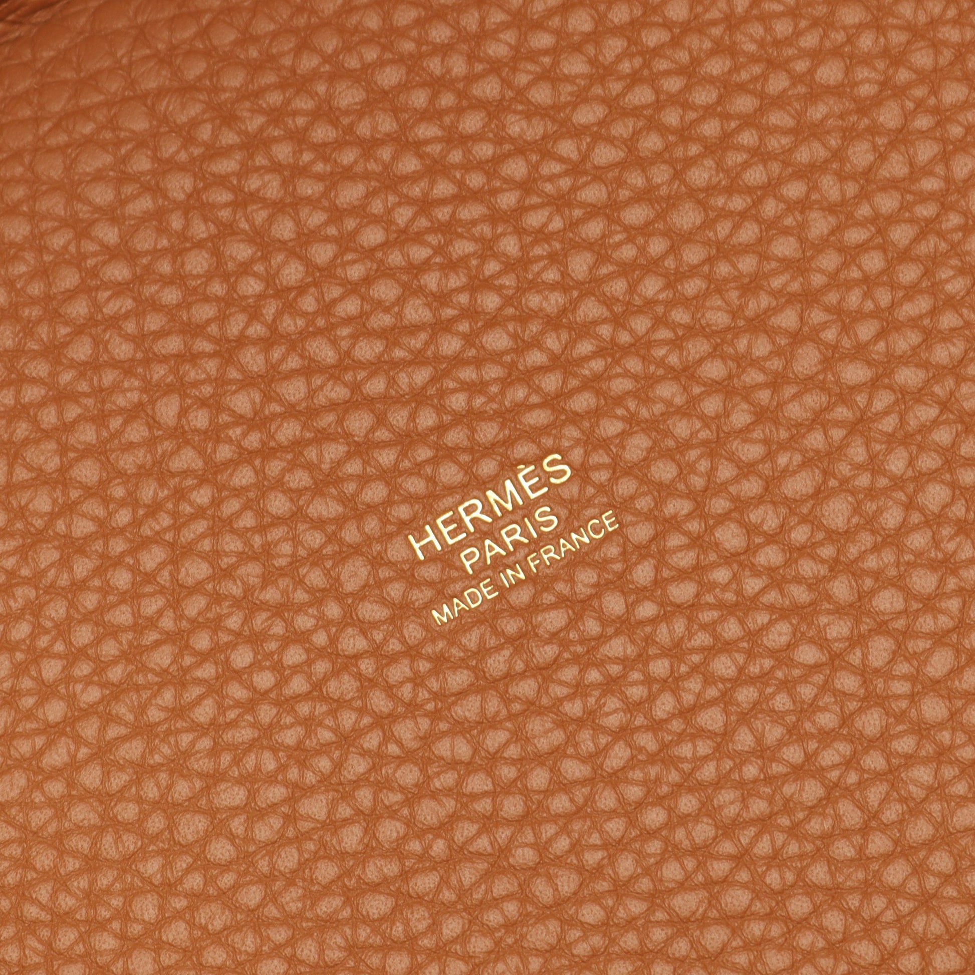 ピコタンロックPM ゴールド ハンドバッグ トリヨンクレマンス ライトブラウン ゴールド金具 K刻印 エルメス バッグ HERMES