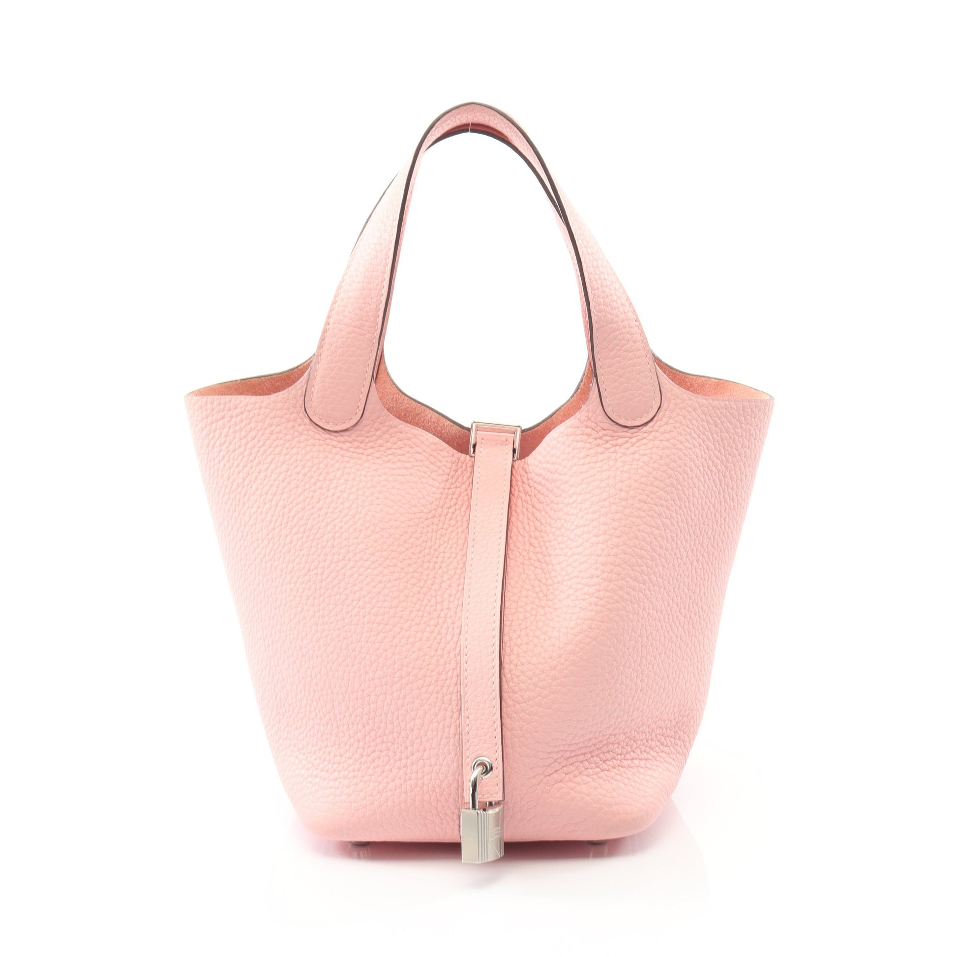 ピコタンロックPM ローズサクラ ハンドバッグ トリヨンクレマンス ライトピンク シルバー金具 Z刻印 エルメス バッグ HERMES