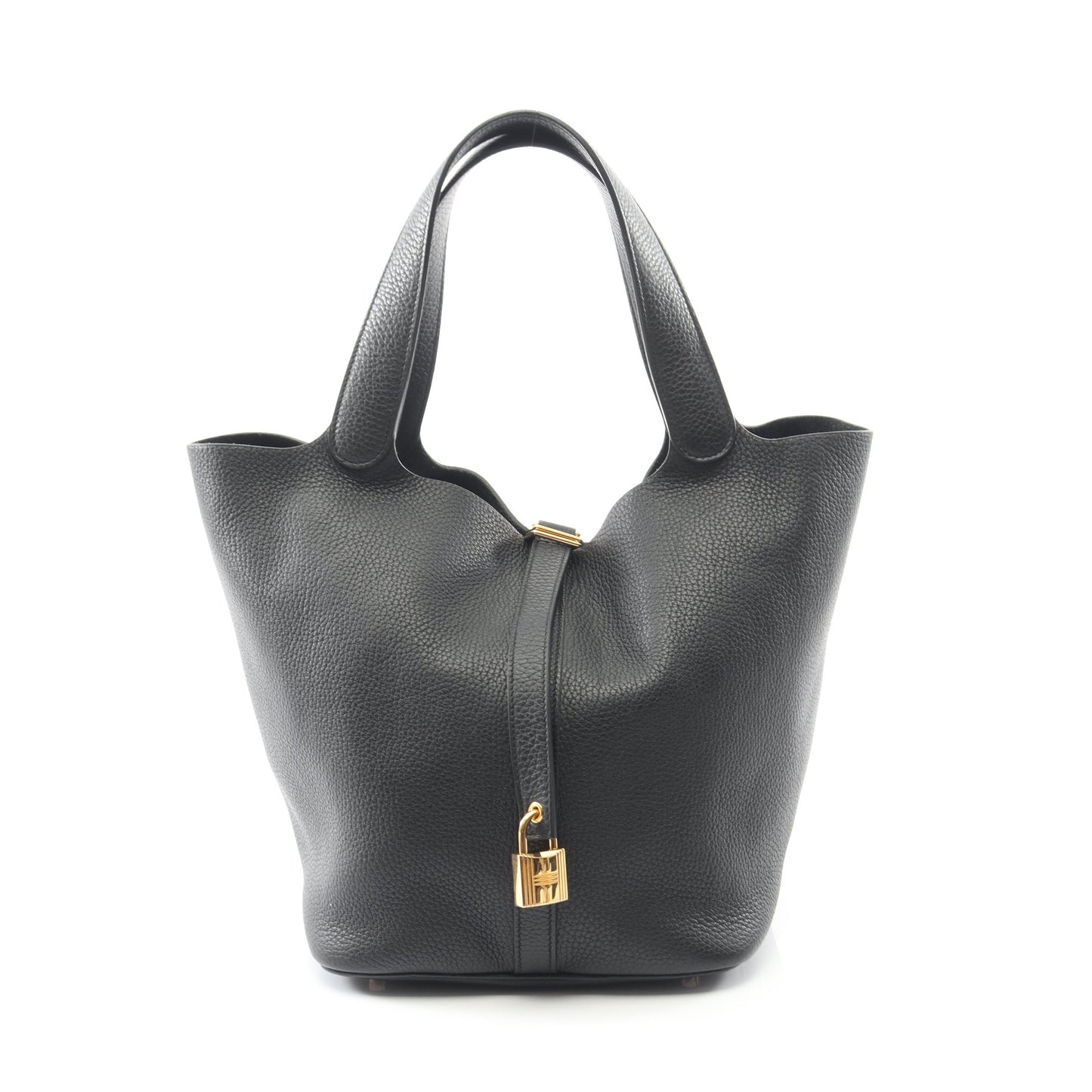 ピコタンロックGM ハンドバッグ トリヨンクレマンス ブラック ゴールド金具 C刻印 エルメス バッグ HERMES