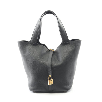 ピコタンロックGM ハンドバッグ トリヨンクレマンス ブラック ゴールド金具 C刻印 エルメス バッグ HERMES