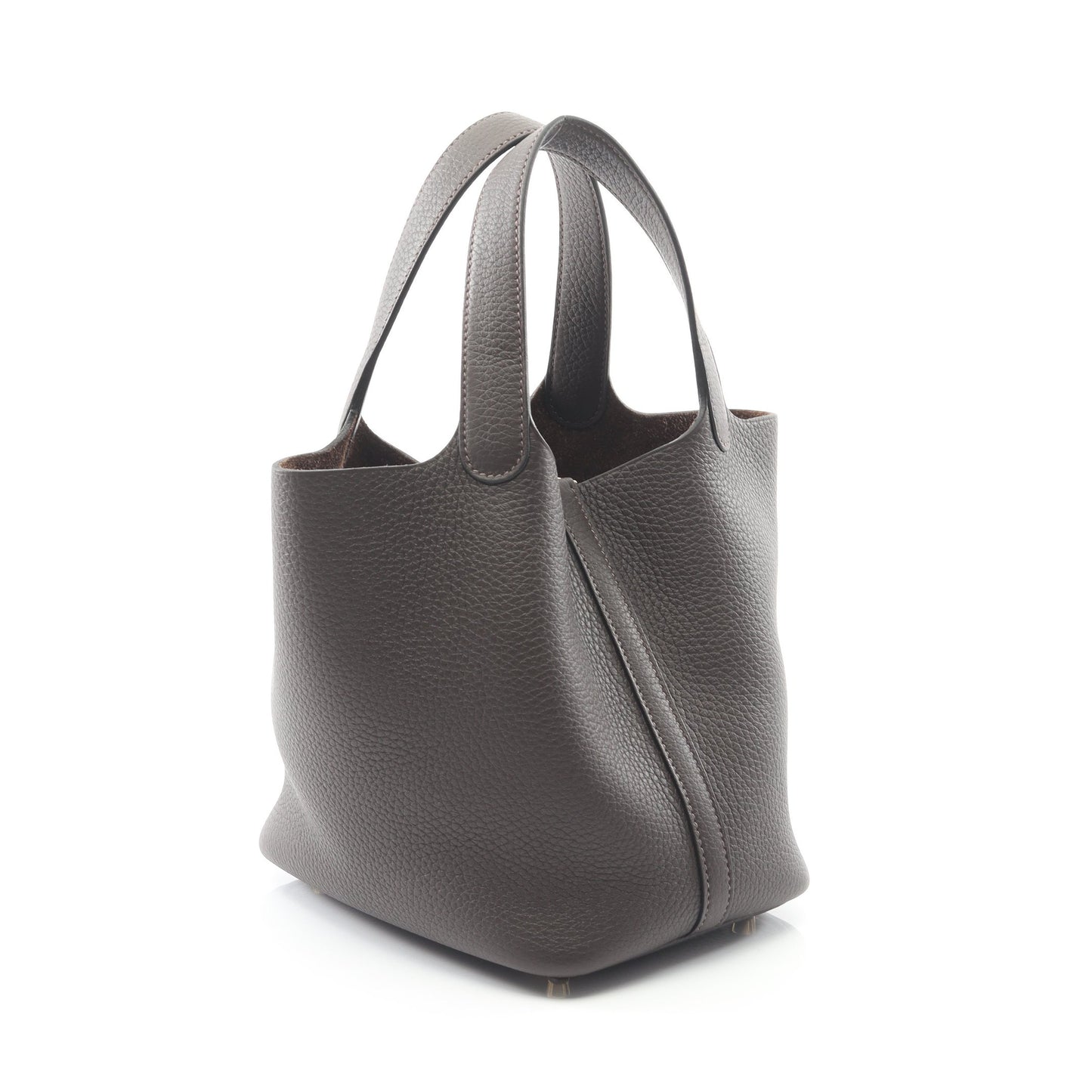 ピコタンロックPM エベンヌ ハンドバッグ トリヨンクレマンス ダークブラウン ゴールド金具 K刻印 エルメス バッグ HERMES