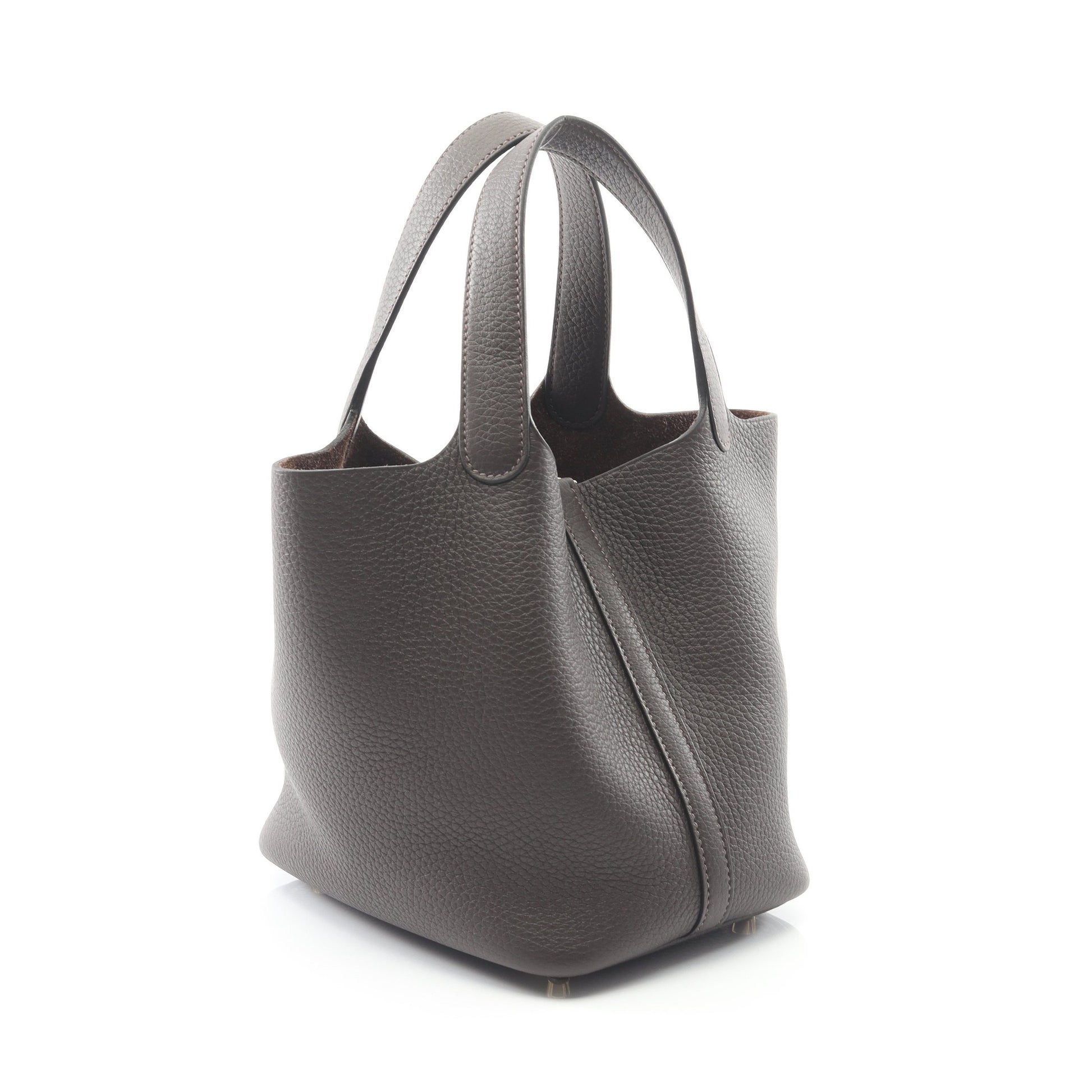 ピコタンロックPM エベンヌ ハンドバッグ トリヨンクレマンス ダークブラウン ゴールド金具 K刻印 エルメス バッグ HERMES