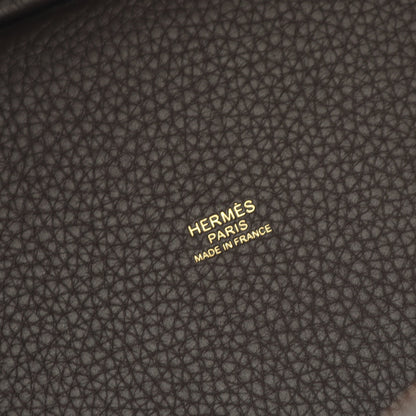 ピコタンロックPM エベンヌ ハンドバッグ トリヨンクレマンス ダークブラウン ゴールド金具 K刻印 エルメス バッグ HERMES