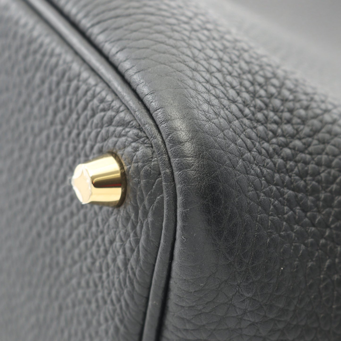 ピコタンロックPM ハンドバッグ トリヨンクレマンス ブラック ゴールド金具 K刻印 エルメス バッグ HERMES