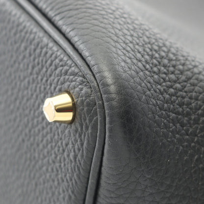 ピコタンロックPM ハンドバッグ トリヨンクレマンス ブラック ゴールド金具 K刻印 エルメス バッグ HERMES