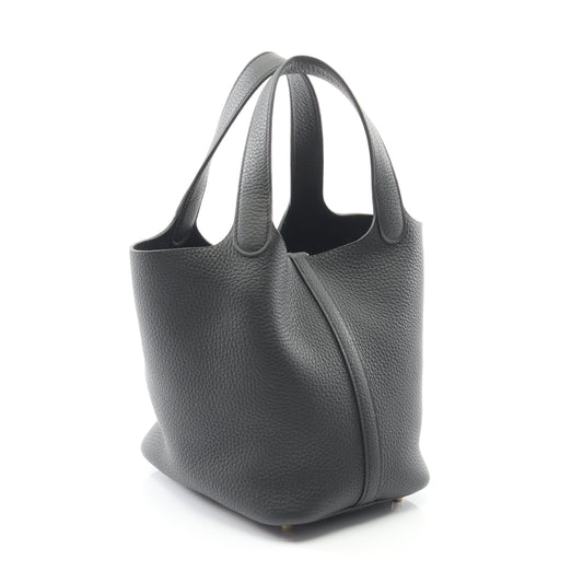 ピコタンロックPM ハンドバッグ トリヨンクレマンス ブラック ゴールド金具 K刻印 エルメス バッグ HERMES