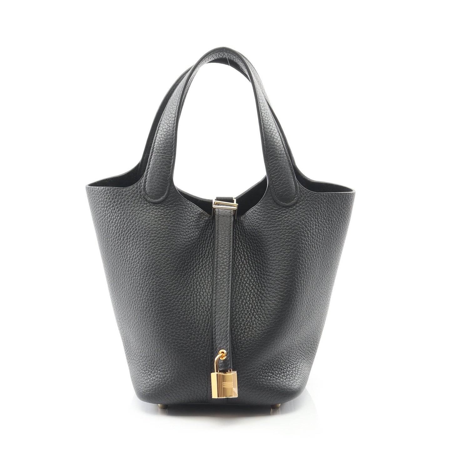 ピコタンロックPM ハンドバッグ トリヨンクレマンス ブラック ゴールド金具 K刻印 エルメス バッグ HERMES