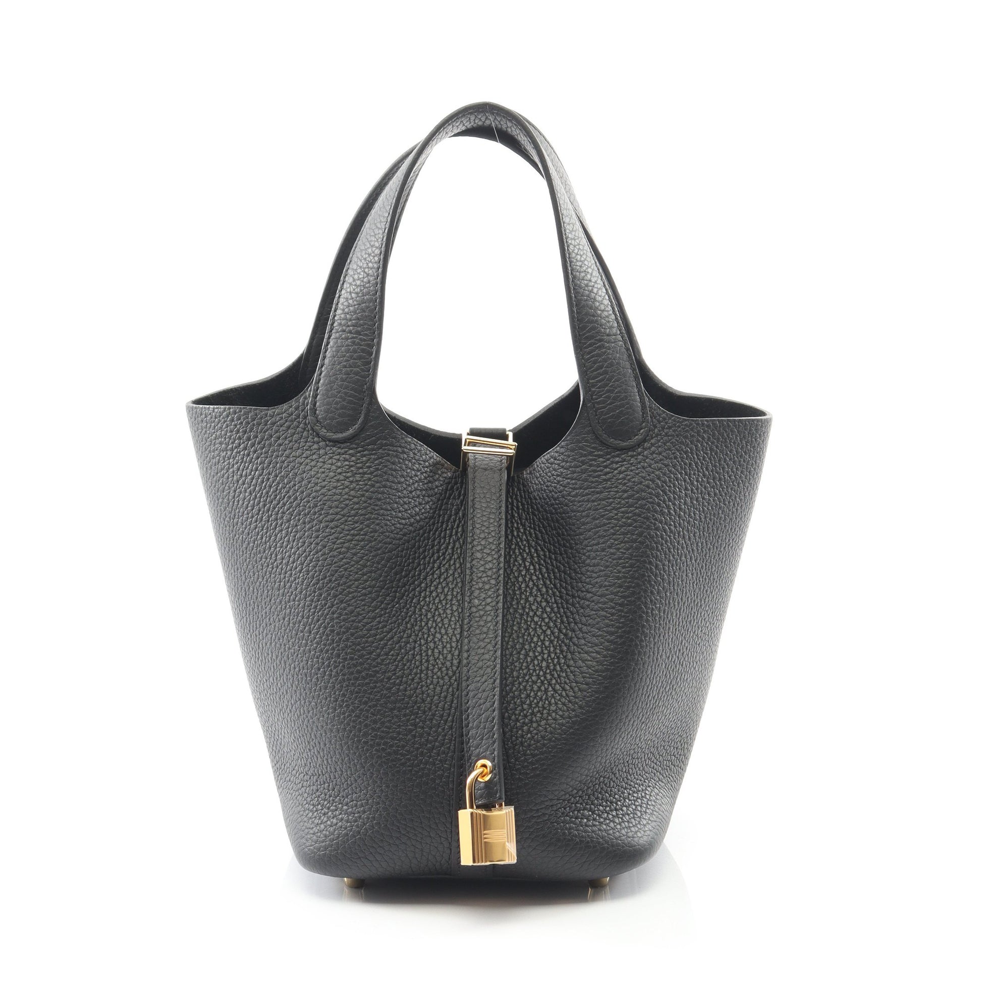ピコタンロックPM ハンドバッグ トリヨンクレマンス ブラック ゴールド金具 K刻印 エルメス バッグ HERMES