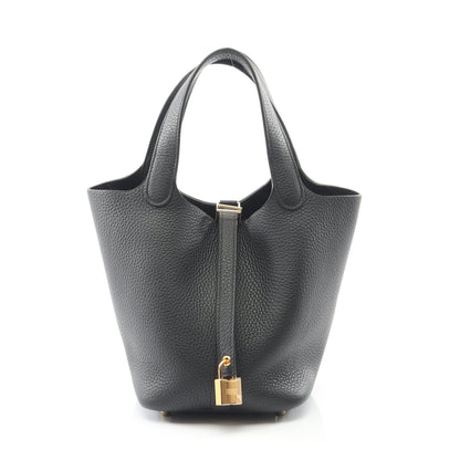ピコタンロックPM ハンドバッグ トリヨンクレマンス ブラック ゴールド金具 K刻印 エルメス バッグ HERMES