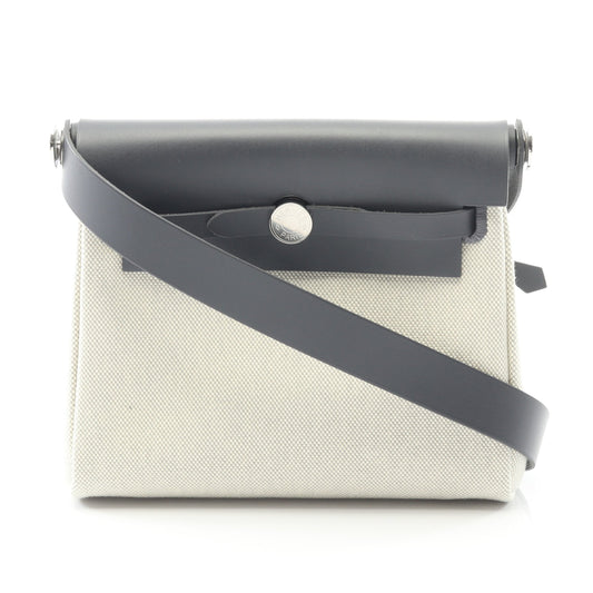 エールバッグジップ ミニ エクリュ アルドワーズ ショルダーバッグ トワルアッシュ ヴァッシュハンター ベージュ グレー シルバー金具 W刻印 エルメス バッグ HERMES