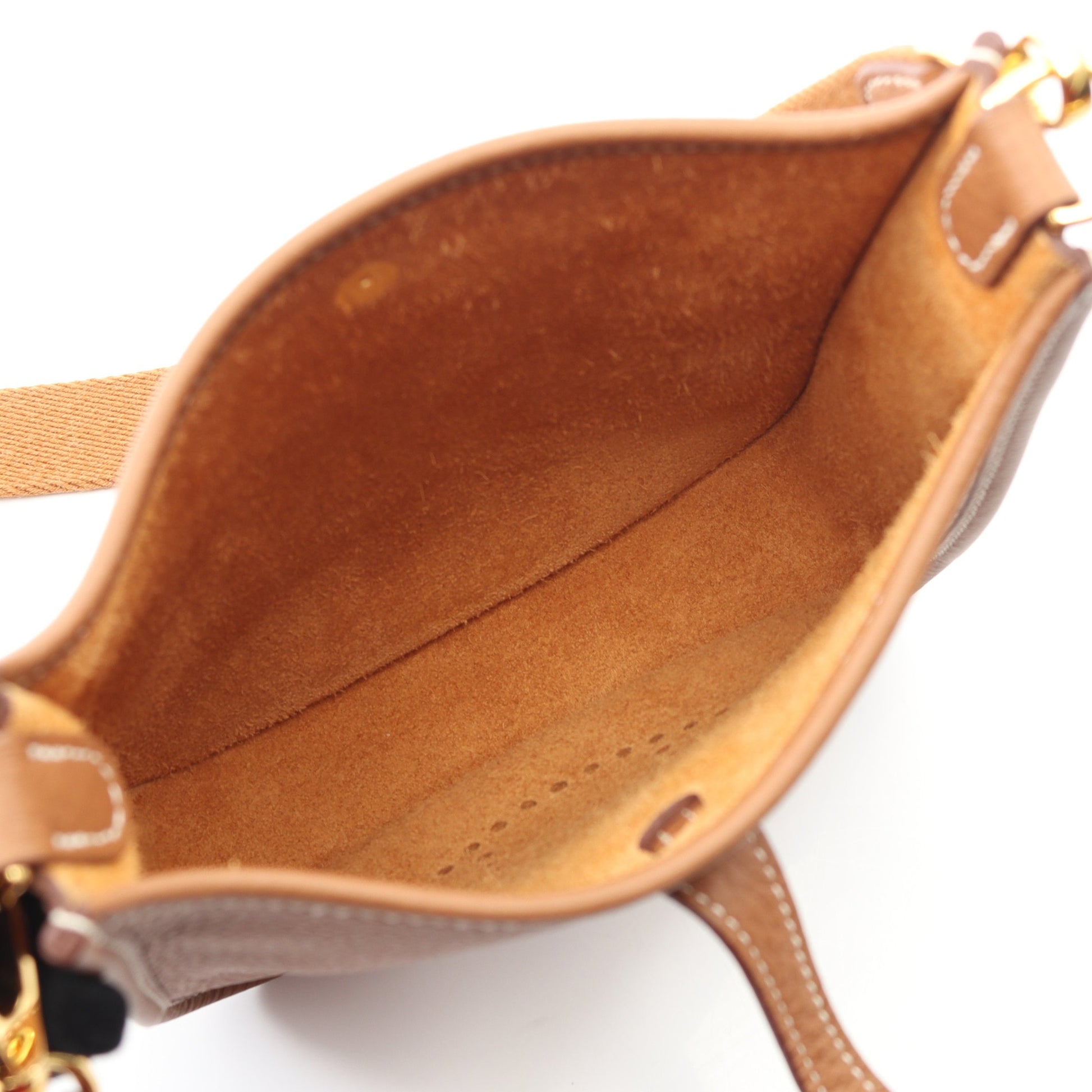 エヴリンTPM アマゾン ゴールド ショルダーバッグ トリヨンクレマンス ブラウン ゴールド金具 K刻印 エルメス バッグ HERMES