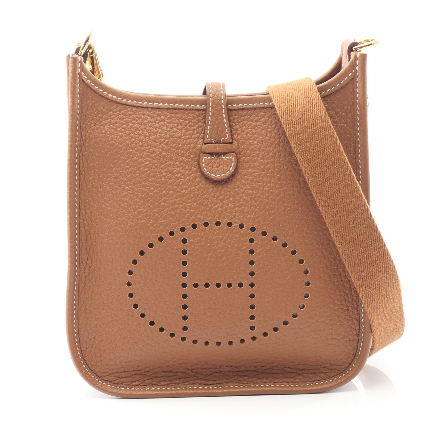 エヴリンTPM アマゾン ゴールド ショルダーバッグ トリヨンクレマンス ブラウン ゴールド金具 K刻印 エルメス バッグ HERMES