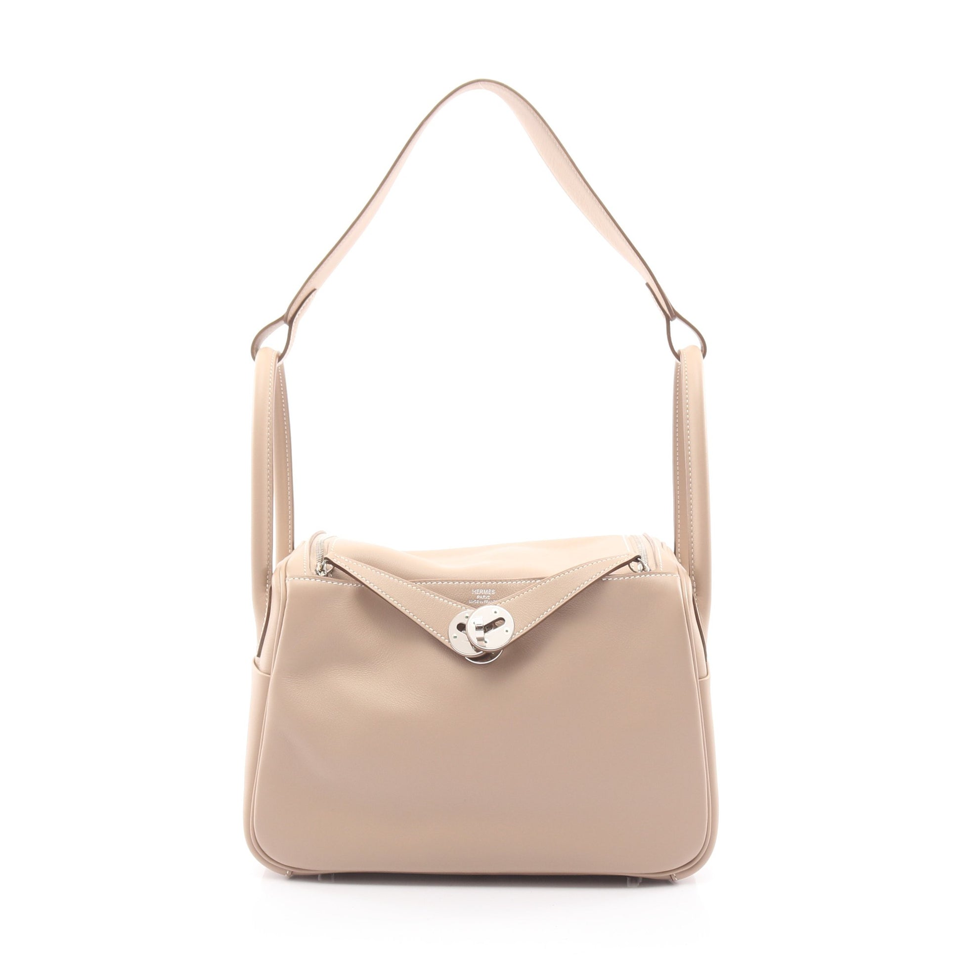 リンディ26 アルジル ショルダーバッグ ヴォースイフト ベージュ シルバー金具 □Q刻印 エルメス バッグ HERMES