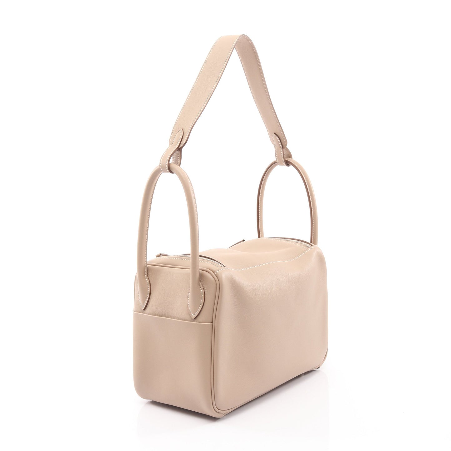リンディ26 アルジル ショルダーバッグ ヴォースイフト ベージュ シルバー金具 □Q刻印 エルメス バッグ HERMES