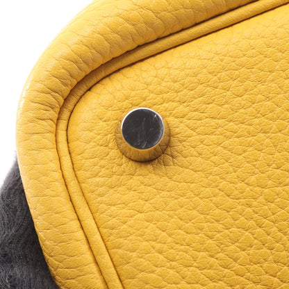 ピコタンロックPM ソレイユ ハンドバッグ トリヨンクレマンス イエロー シルバー金具 □M刻印 エルメス バッグ HERMES