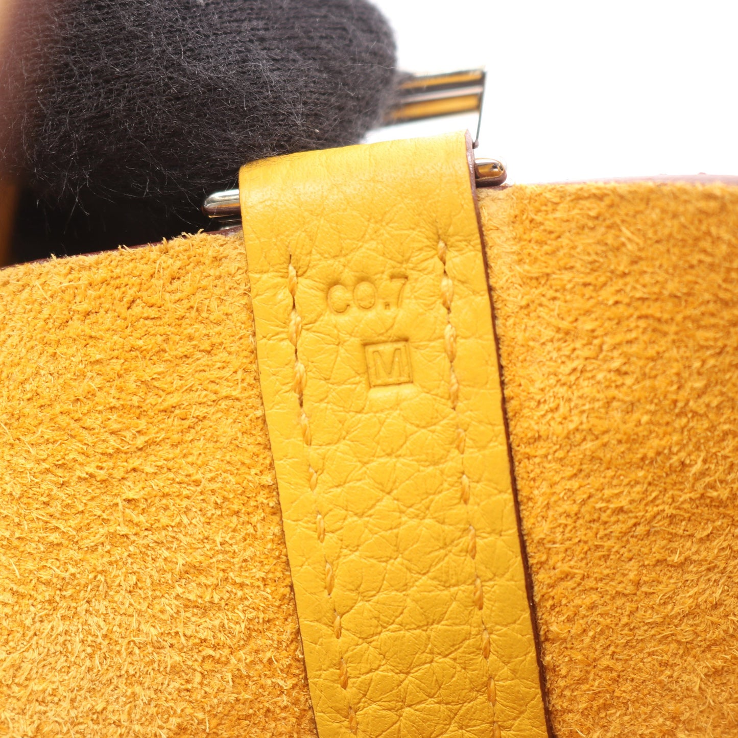 ピコタンロックPM ソレイユ ハンドバッグ トリヨンクレマンス イエロー シルバー金具 □M刻印 エルメス バッグ HERMES