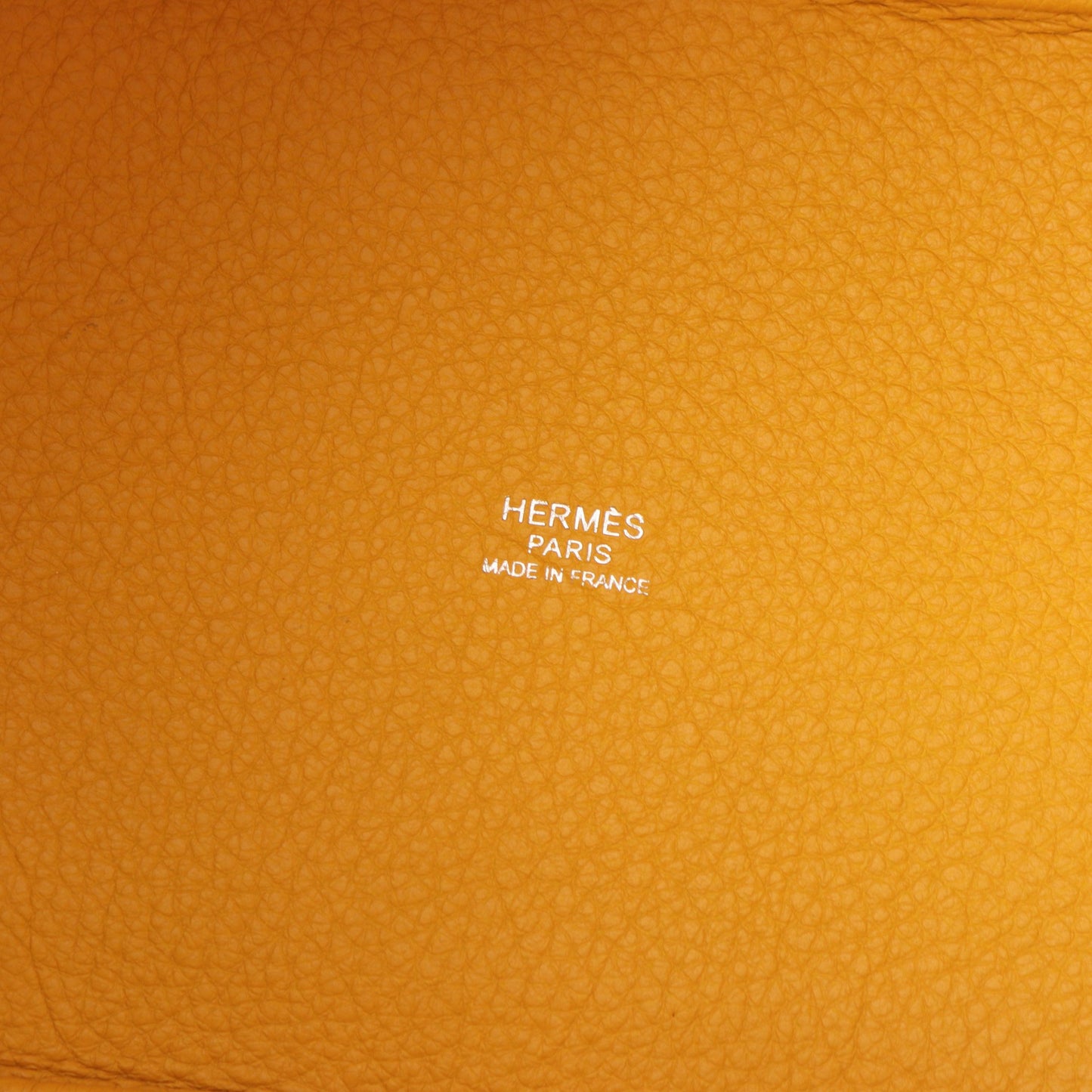 ピコタンロックPM ソレイユ ハンドバッグ トリヨンクレマンス イエロー シルバー金具 □M刻印 エルメス バッグ HERMES