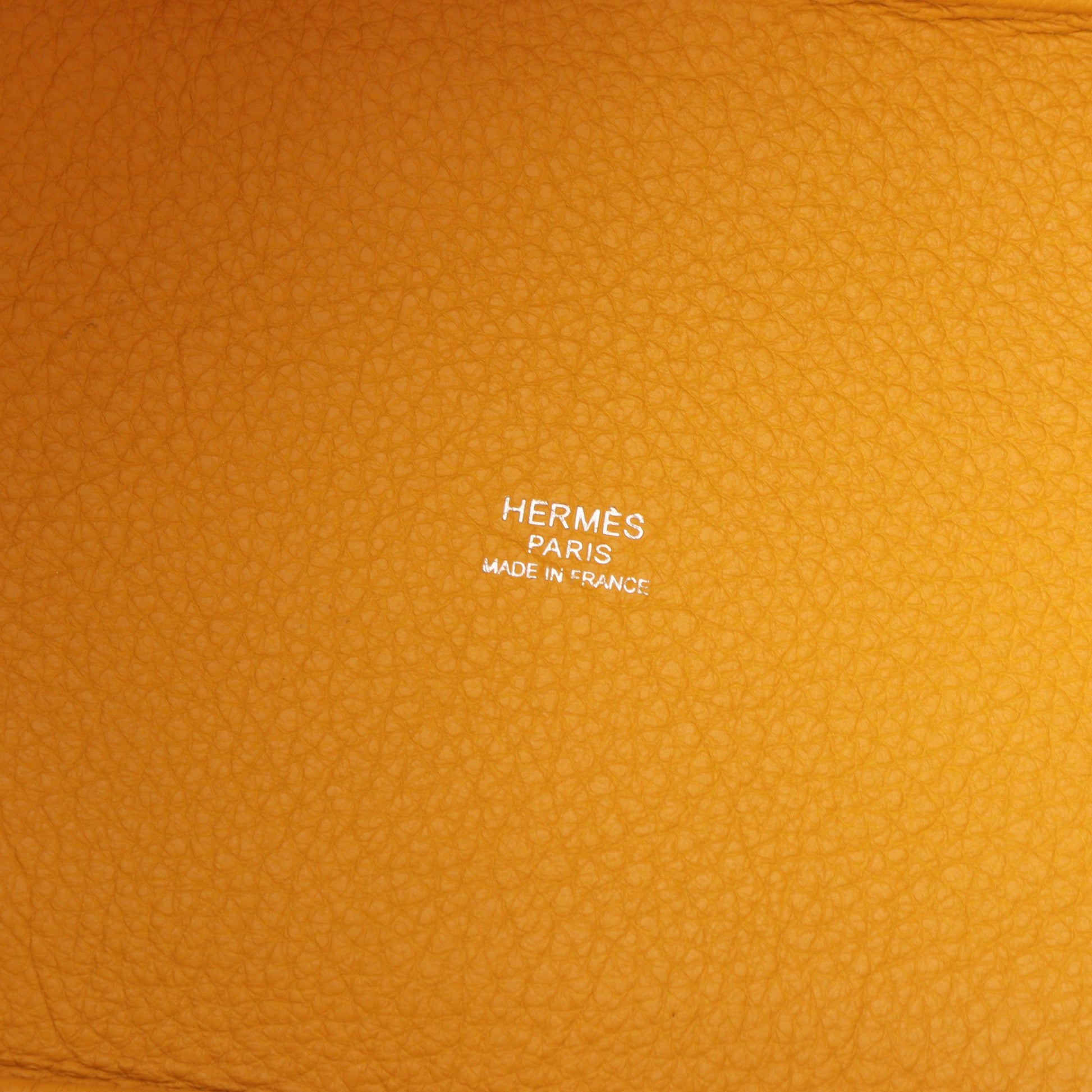 ピコタンロックPM ソレイユ ハンドバッグ トリヨンクレマンス イエロー シルバー金具 □M刻印 エルメス バッグ HERMES