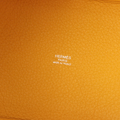 ピコタンロックPM ソレイユ ハンドバッグ トリヨンクレマンス イエロー シルバー金具 □M刻印 エルメス バッグ HERMES