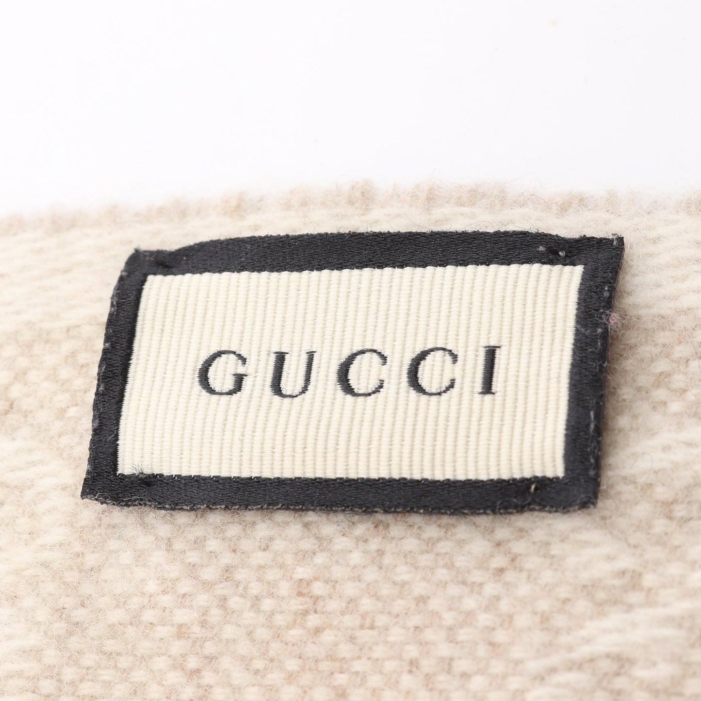 GG柄 マフラー ウール ベージュ グッチ 財布・小物 GUCCI